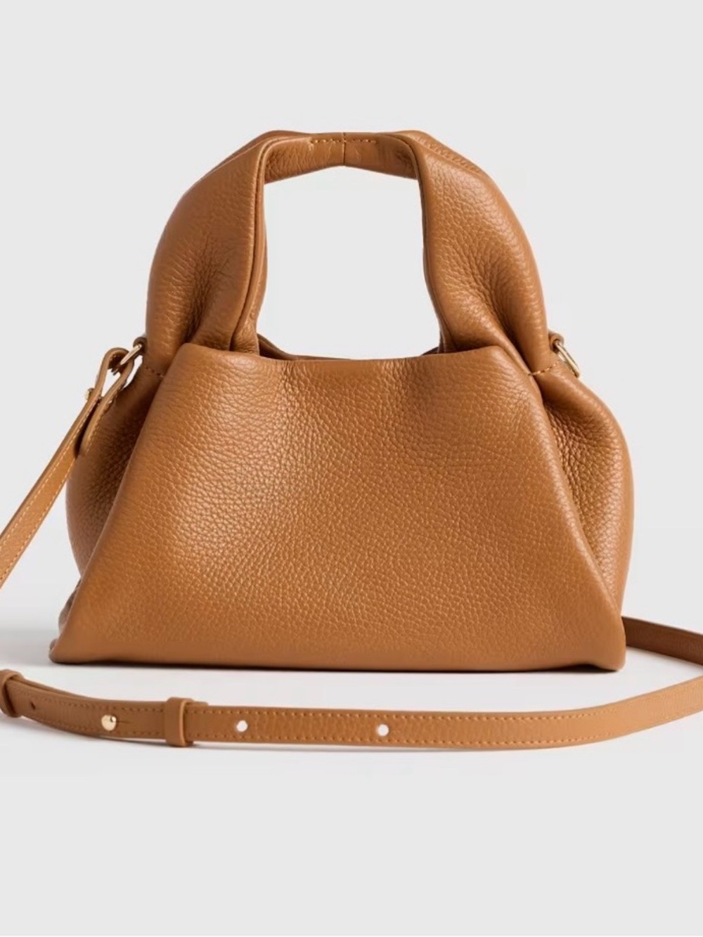 Quince Cuyana Kaia Crossbody Bag – Caramel Brown Leather